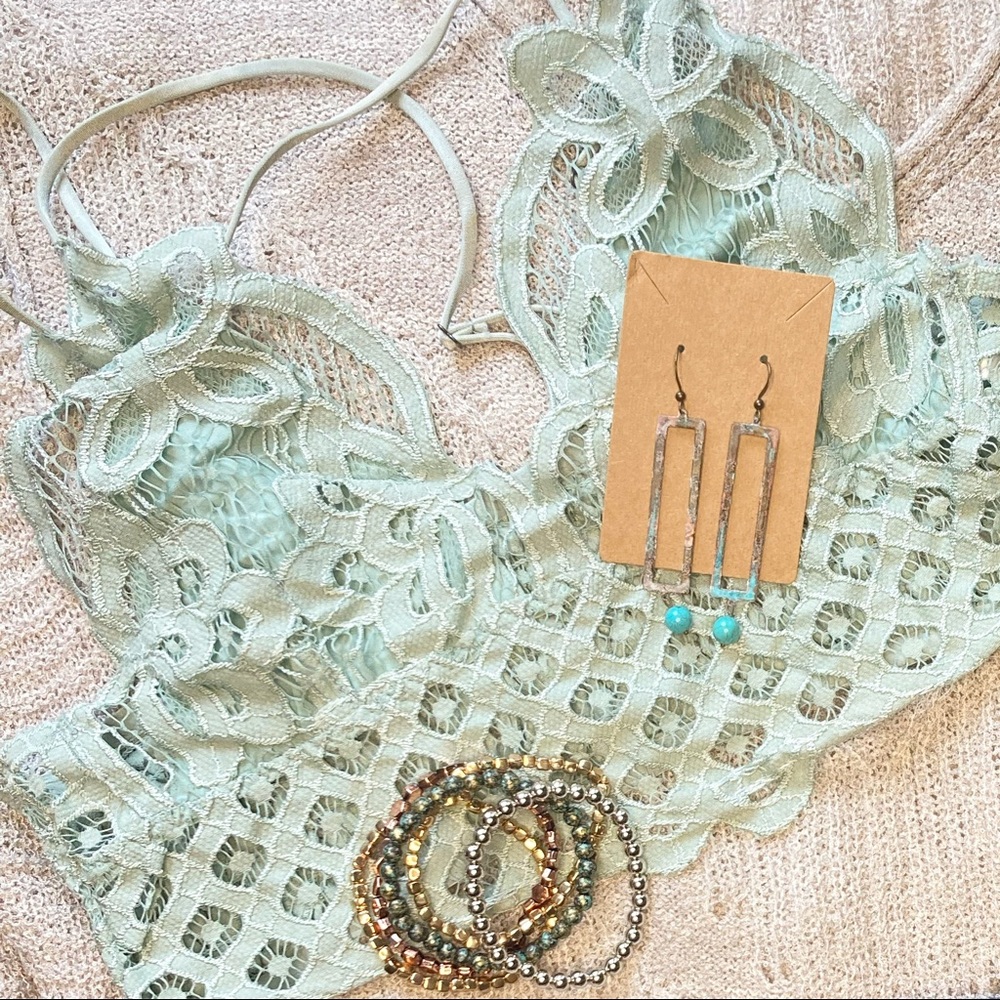 Turquoise Patina Earrings
